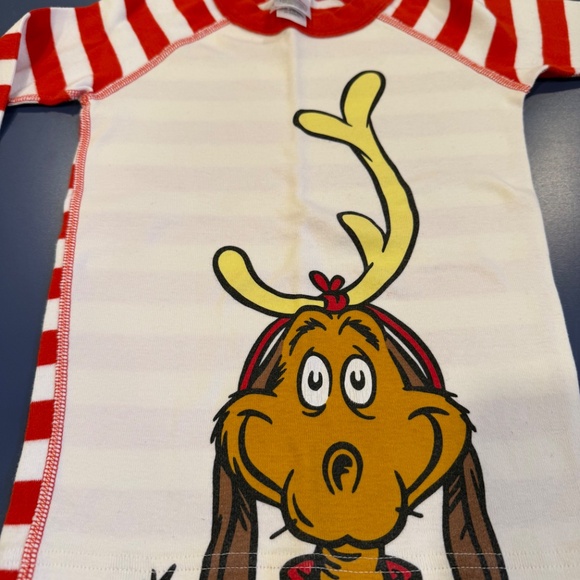 Size 120 Hanna Andersson Dr. Seuss Character (Max) Long John Pajama Set - Picture 3 of 13